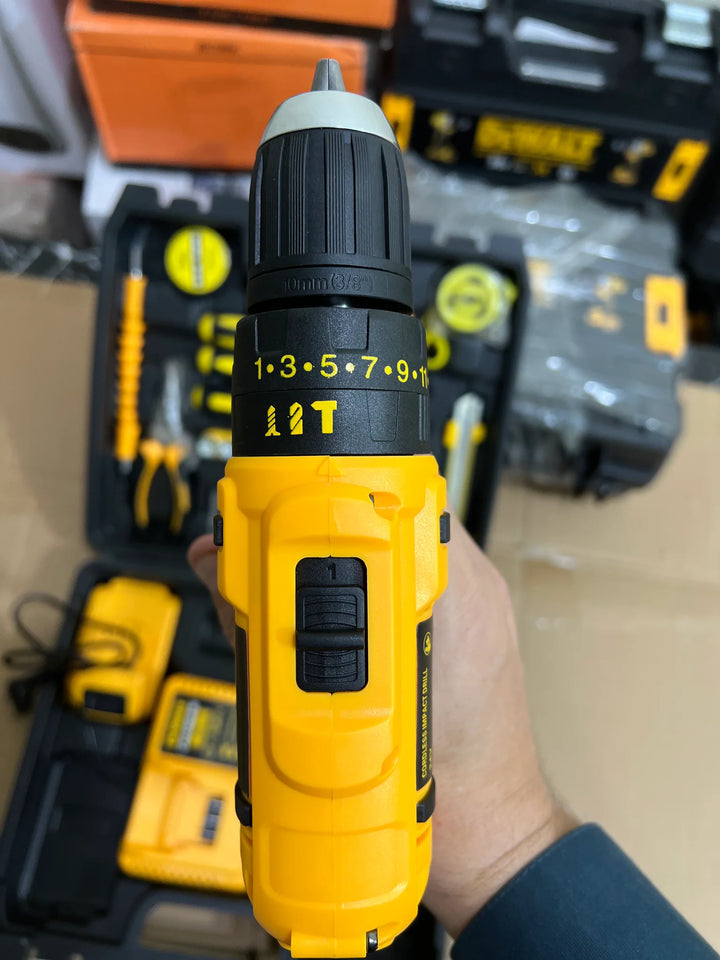 DEWALT 24V Drill Machine with Tool Kit Set Power and Precision in One Package