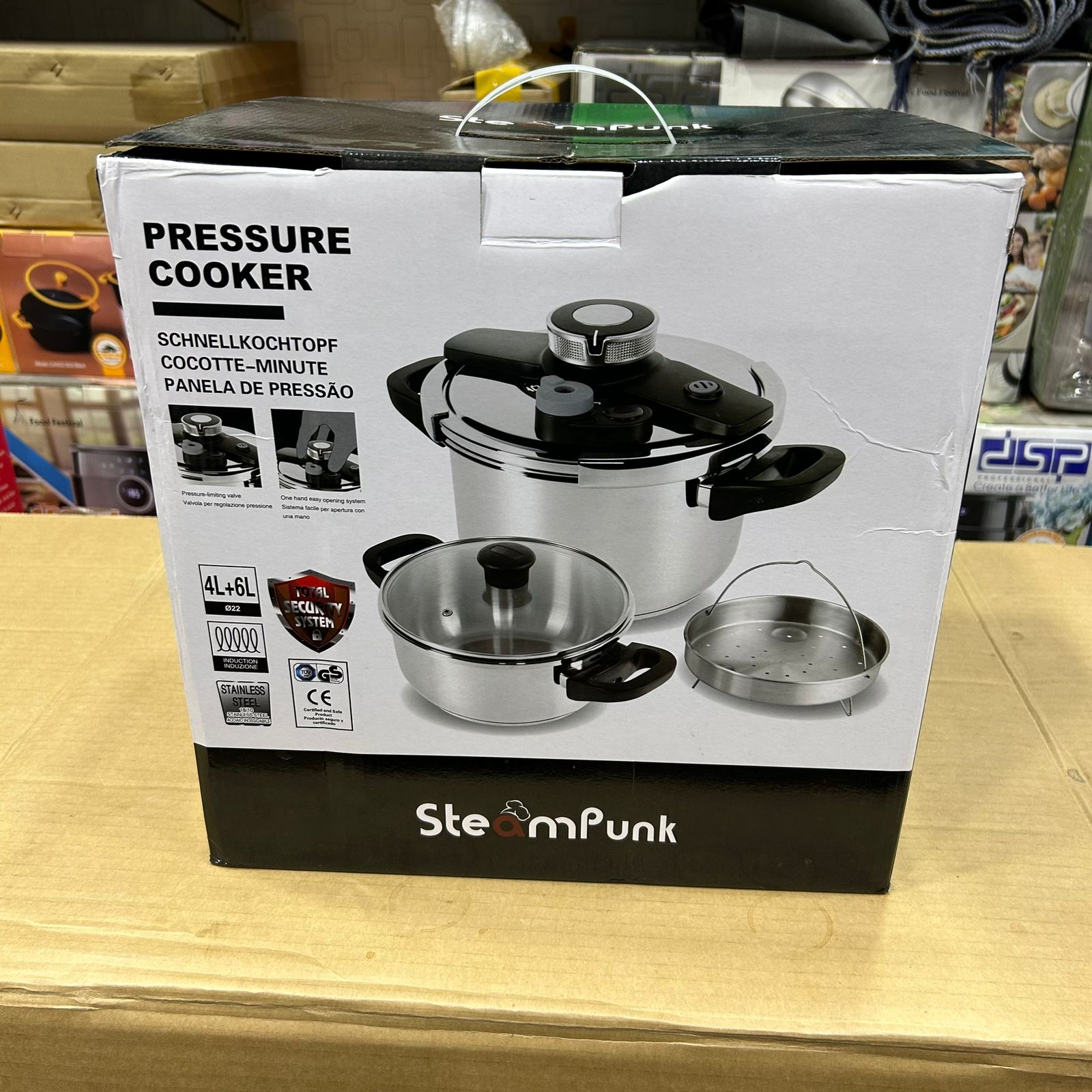 Pressure Cooker 4L+6L With Stream