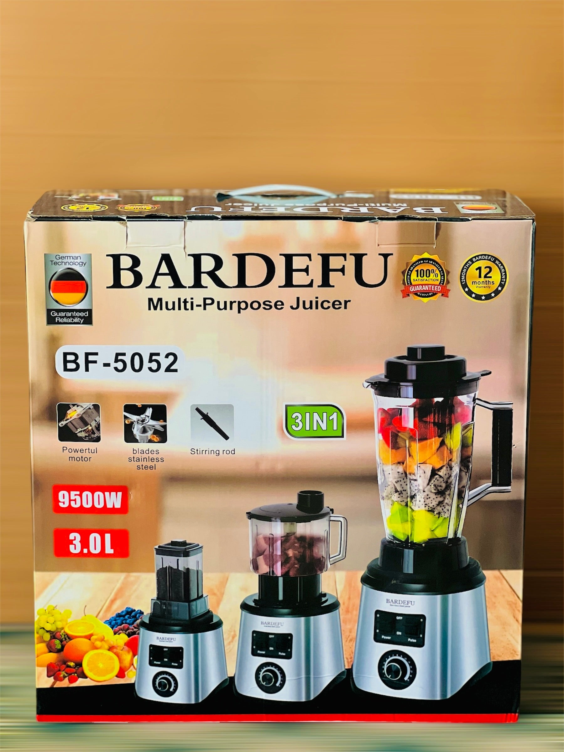 Germany Lot Imported BARDEFU 3-in-1 Multi-purpose Blender